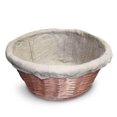 PBP-MAL-26014.jpg ROUND DOUGH BASKET WITH CLOTHE 32X13CM 3KG FRANCE - Image 1