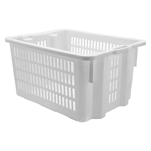 STO-MOB-132-50-N.jpg STORAGE CRATE BOX PERFORATED PLASTIC PP 55X43X31CM 50L MP ITALY - Image 1