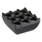 ASHTRAY MELAMINE WINDPROOF BLACK SQUARE 9X9X5CM GTSA