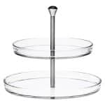 BORGONOVO PALLADIO STAND 2TIER 2 PLATE 27/22X23CM ITALY