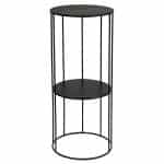 BUFFET METAL STAND BLACK ROUND 2 SHELF 28X70CM ESPIEL