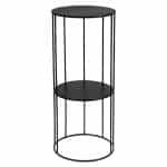 BUFFET METAL STAND BLACK ROUND 2 SHELF 21X45CM ESPIEL