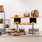 BUFFET BASKET SLOPED ROUND METAL BLACK 22X13.5CM ESPIEL - Image 2