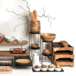 BUFFET ADVANCED WIRE BASE METAL BLACK ROUND 24-22X28CM ESPIEL - Image 2