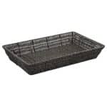 BUFFET RATTAN BASKET GREY GN 1/2 26.5X32.5X10CM ESPIEL