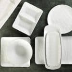 MELAMINE BOWL WAVY ROUND 40CM WHITE MAT ESPIEL - Image 3