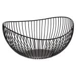 BUFFET METAL BASKET ROUND WIRE BLACK 33X16.5CM ESPIEL