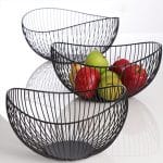 BUFFET METAL BASKET ROUND WIRE BLACK 33X16.5CM ESPIEL - Image 2