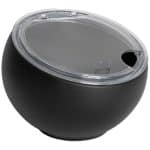 BUFFET MELAMINE ORB BOWL BLACK MATT WITH CLEAR LID 20X14.6CM 1.6L GTSA
