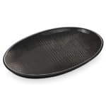 BY ORDER - MELAMINE OVAL PLATTER BLACK 43X28X3.5CM NOV