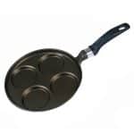 BY ORDER - FRYPAN INDUCTION PANCAKE CAST ALUMINIUM 6MM 25CM WITH 4 CAVITIES 8CM RISOLI ITALY