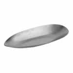 VINTAGE SNOW GREY DEEP TRIANGULAR PLATE 30X14.5X3.3CM INOX 18-10  ESPIEL