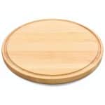BY ORDER - BAMBOO WOOD PLATTER ROUND WITH DRAIN GUTTER 33X1.8CM GTSA