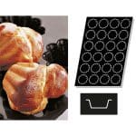 BY ORDER - SILICONE FLEXIPAN MOULDS 60X40CM FLUTED BRIOCHES 24PCS 6CL 8.1X3.7CM PADERNO