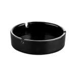 ASHTRAY MELAMINE ROUND BLACK OPEN 10X3CM NOV