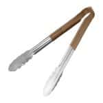 DISCONTINUED - KITCHEN UTENSILS TONG COLOUR VINYL S/S 30CM BROWN