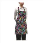 BY ORDER - APRON MEDIUM COLOR SKULLS MIX BUTTON 70X70CM 65-35 ITALY