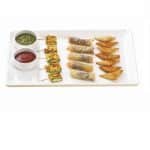 MELAMINE PLATTER WITH BOWL 40.5X28CM BLACK - UNIQUE