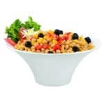 MELAMINE FLOWER BOWL 35CM WHITE UNIQUE