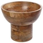 WOOD FOOTED BOWL MANGO 36X30CM ESPIEL