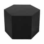 CLOCHAN HEXACON STAND WITH LID 40X22.5CM BLACK WOOD NOKTE SPAIN