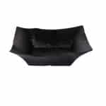 MELAMINE BOWL DEEP BLACK SQUARE 30.6X9.3CM NOV