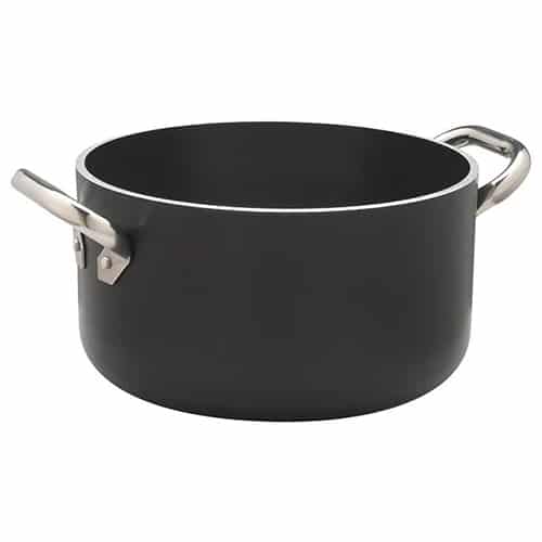 COO-AGN-ALSA2104SSPI28.jpg SAUCE POT ALBLACK INDUCTION ALUMINIUM 2 HANDLES TEFLON 28X16CM 9L AGNELLI ITALY - BY ORDER - Image 1