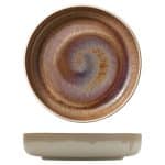 DISCONTINUED 2025 - VITRIFIED PORCELAIN PLATE DEEP FLAT HIGH RIM 21CM OYSTER HEART SOUL