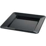 MELAMINE DIDO BLACK SQUARE TRAY 25X25CM ILSA ITALY