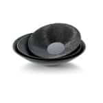 MELAMINE PLATTER ROUND BLACK ENGRAVE 40CM UNIQUE