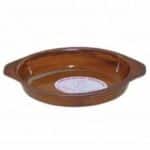 OVEN PORCELAIN OVAL 24X15X4CM BROWN UNIQUE