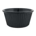 RAMEKIN PC FLUTED BLACK 9CL - 8CM NOV
