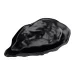 MELAMINE OYSTER SHAPE DEEP BLACK 24X14X5CM NOV