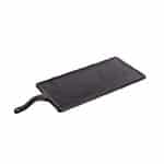 MELAMINE PLATTER RECTANGULAR WITH HANDLE BLACK 36.5X25X18X1.2CM NOV