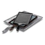 MELAMINE PLATTER RECTANGULAR WITH HANDLE RUSTIC SIEL BROWN 52X40X19.9X1.2CM NOV