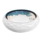 MELAMINE ROUND BOWL BLUE DECOR 21X23X6.5 NOV