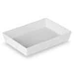 MELAMINE MELAMINE BENTO DISH BOWL LARGE 23X16X4CM WHITE UNIQUE