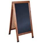 SIGN STAND BLACK BOARD WITH FRAME DOUBLE FACE WOOD BROWN 50X100CM NOVATEX - BY ORDER