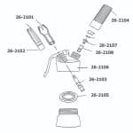 WHIPPED CREAM DISPENSING UNIT SPARE PART FOR SIPHON 26-4100 GTSA