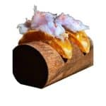 ROUND WOOD TACO SANDWICH 5 HOLDER UNIQUE