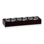 WOOD STAND CONIC BOWL 21X7X4CM 3X5.5 HOLDER DARK OAK EXCLUSIVE UNIQUE