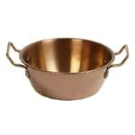 SHINY COPPER BOWL TWO HANDLES 13X4CM 35CL INOX 18-10 ESPIEL - BY ORDER