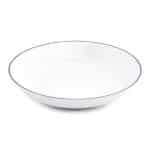 BLUE RIM BASIC WHITE COUPE DEEP PLATE 21X4CM F2D - BY ORDER