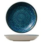 MIRAGE INDIGO PORCELAIN PLATE DEEP COUPE ROUND 21CM HEART SOUL by BAUSCHER GERMANY - BY ORDER