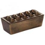 ASHTRAY WINDPROOF ALUMINIUM COLOR BRONZE RECTANGULAR 18X8X7CM ESPIEL - BY ORDER