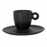 TORINO PORCELAIN ESPRESSO CUP 8CL BLACK MATT GTSA