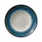 BY ORDER - MIRAGE INDICO PORCELAIN DEEP PLATE RIM 27CM HEART SOUL by BAUSCHER GERMANY