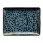 BY ORDER - MIRAGE INDICO PORCELAIN REACTANGULAT PLATTER 23.5X17.5CM HEART SOUL by BAUSCHER GERMANY