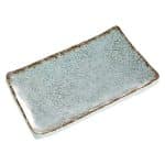 MELAMINE PLATTER RECTANGULAR STONE GREEN 25X17.3X2.3CM NOV