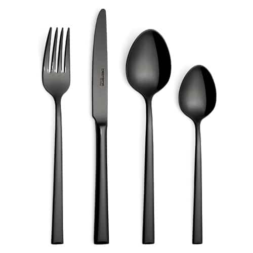 CUT-CRI-AP0I090MPVDBLCK.jpg CHICAGO PVD BLACK TEA SPOON 3MM INOX 18-10 CRISTEMA - BY ORDER - Image 1